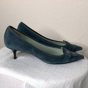 LIKE NEW, "Sigerson Morrison" Leather Suede Italian Heels